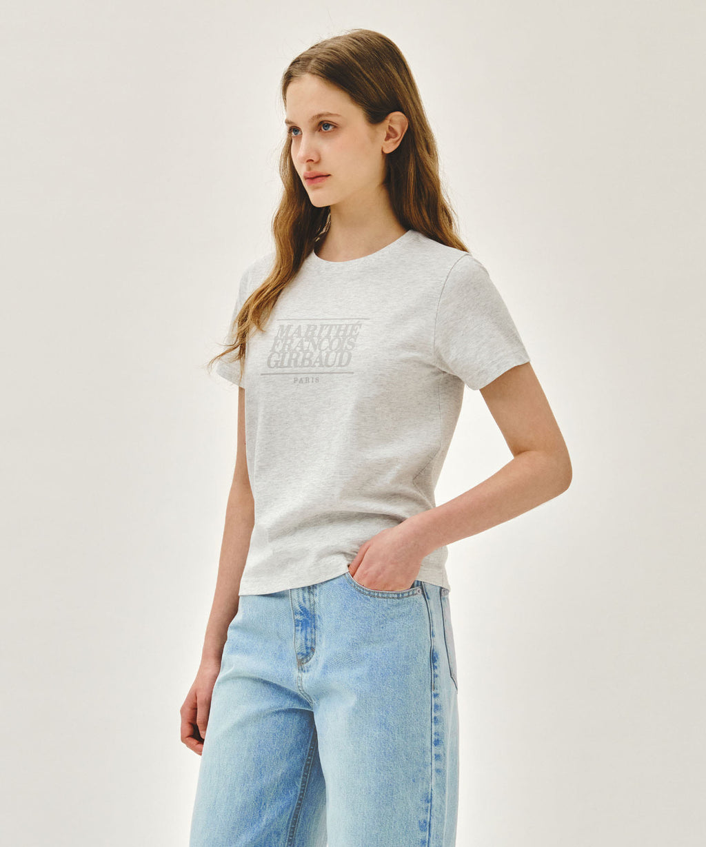 Marithe & Francois Girbaud - Classic Logo Tee (Light Heather Gray) product image 2 | TRAB K-Fashion Australia