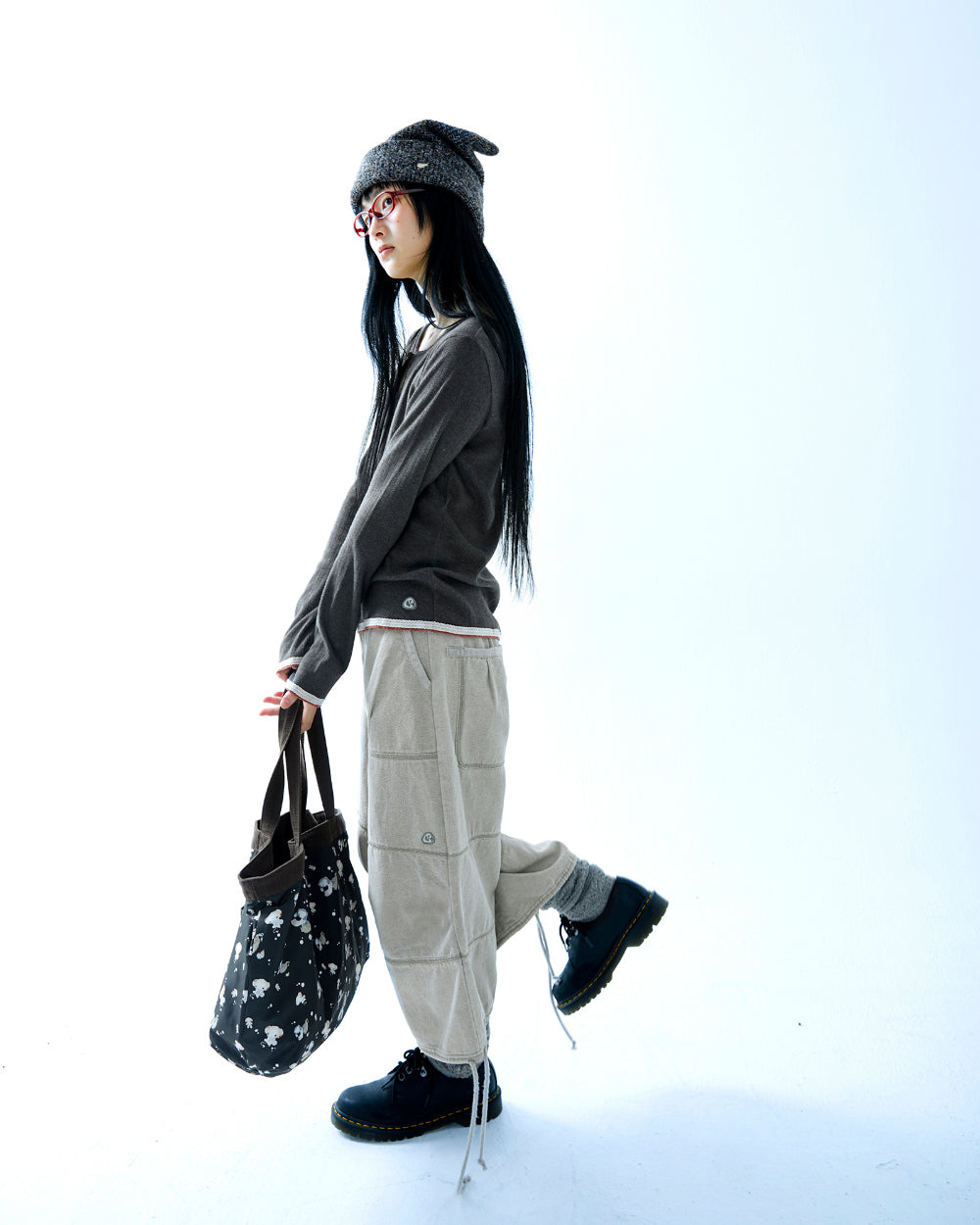 Coyseio - Oxford Zigzag Pants (Beige) product image 4 | TRAB K-Fashion Australia