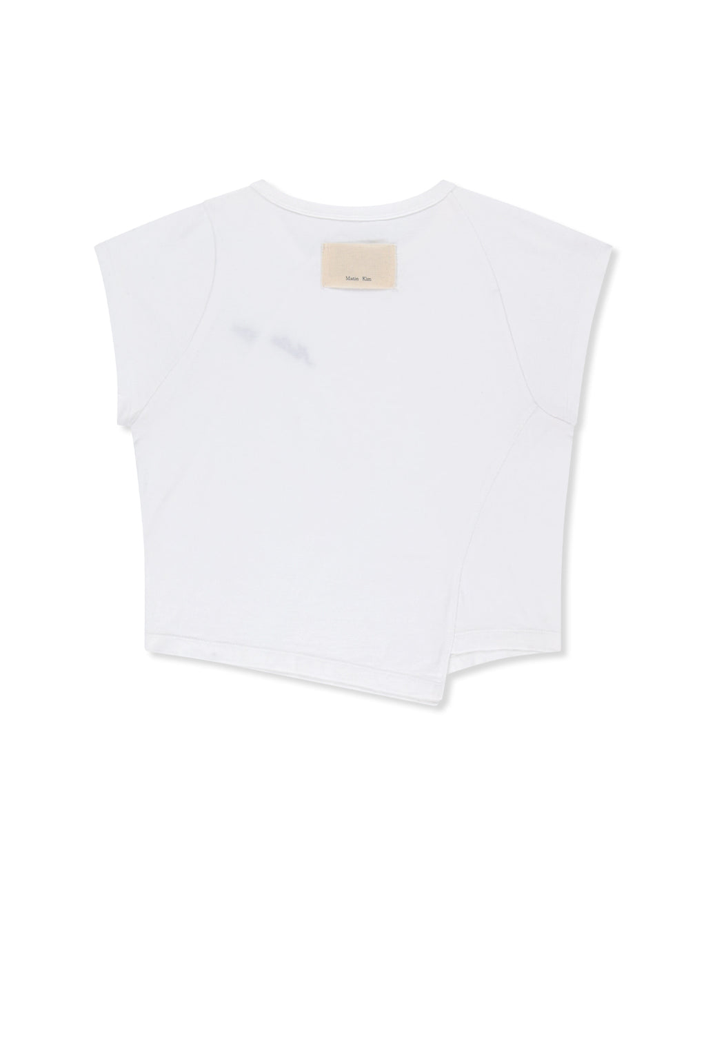 Matin Kim - Curved Cut Slim Top (Ivory) product image 2 | TRAB K-Fashion Australia