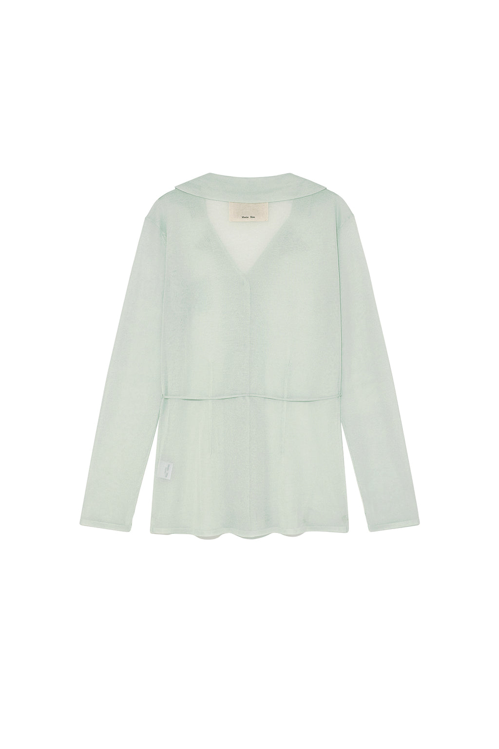 Matin Kim - String Point Plain Long Cardigan (Mint) product image 2 | TRAB K-Fashion Australia