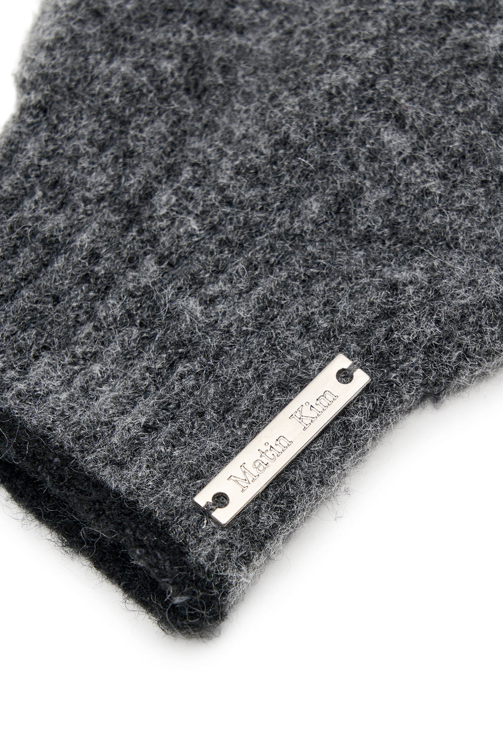 Matin Kim - Boucle Knit Gloves (Charcoal) product image 5 | TRAB K-Fashion Australia