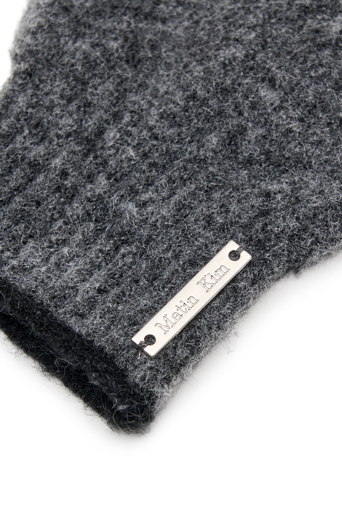 Matin Kim - Boucle Knit Gloves (Charcoal) product image 5 | TRAB K-Fashion Australia