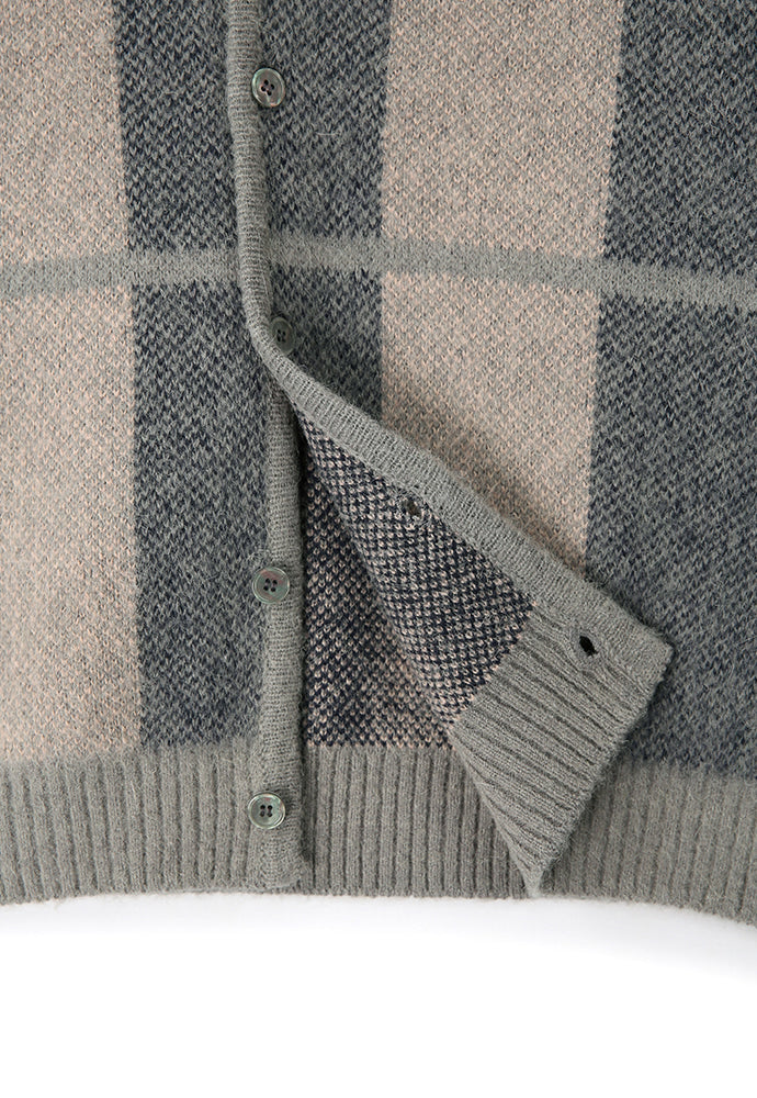 Art if acts - Mohair Ombre Check Cardigan (Grey) product image 12 | TRAB K-Fashion Australia