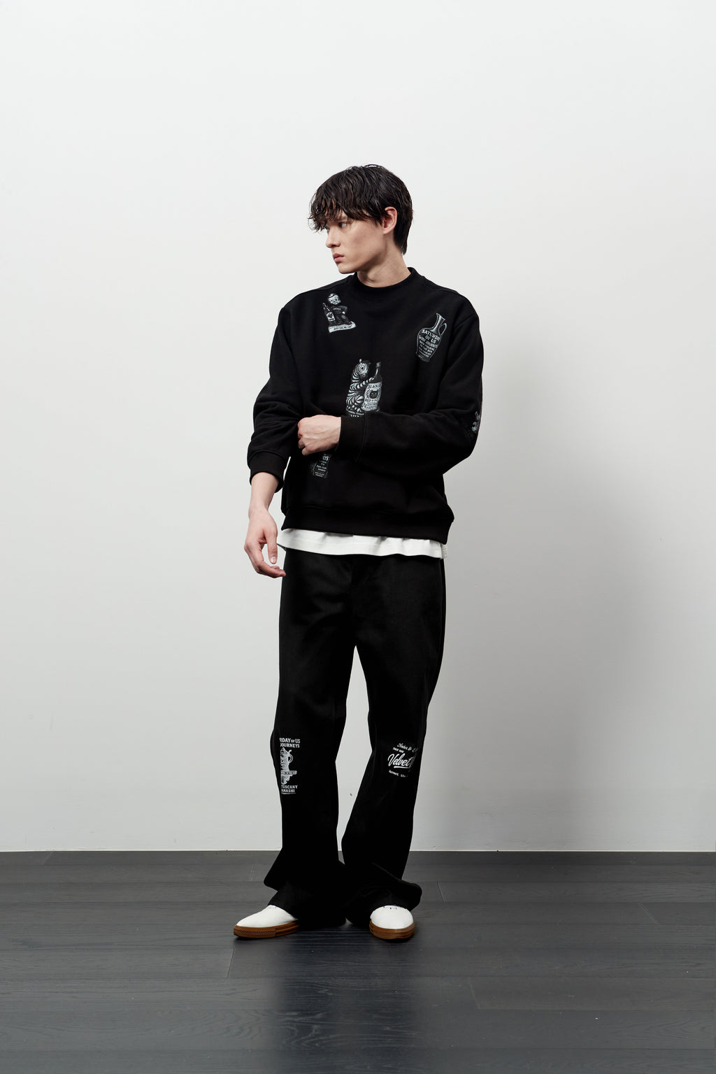 Stu - Printing Sweatshirt (Black) product image 8 | TRAB K-Fashion Australia