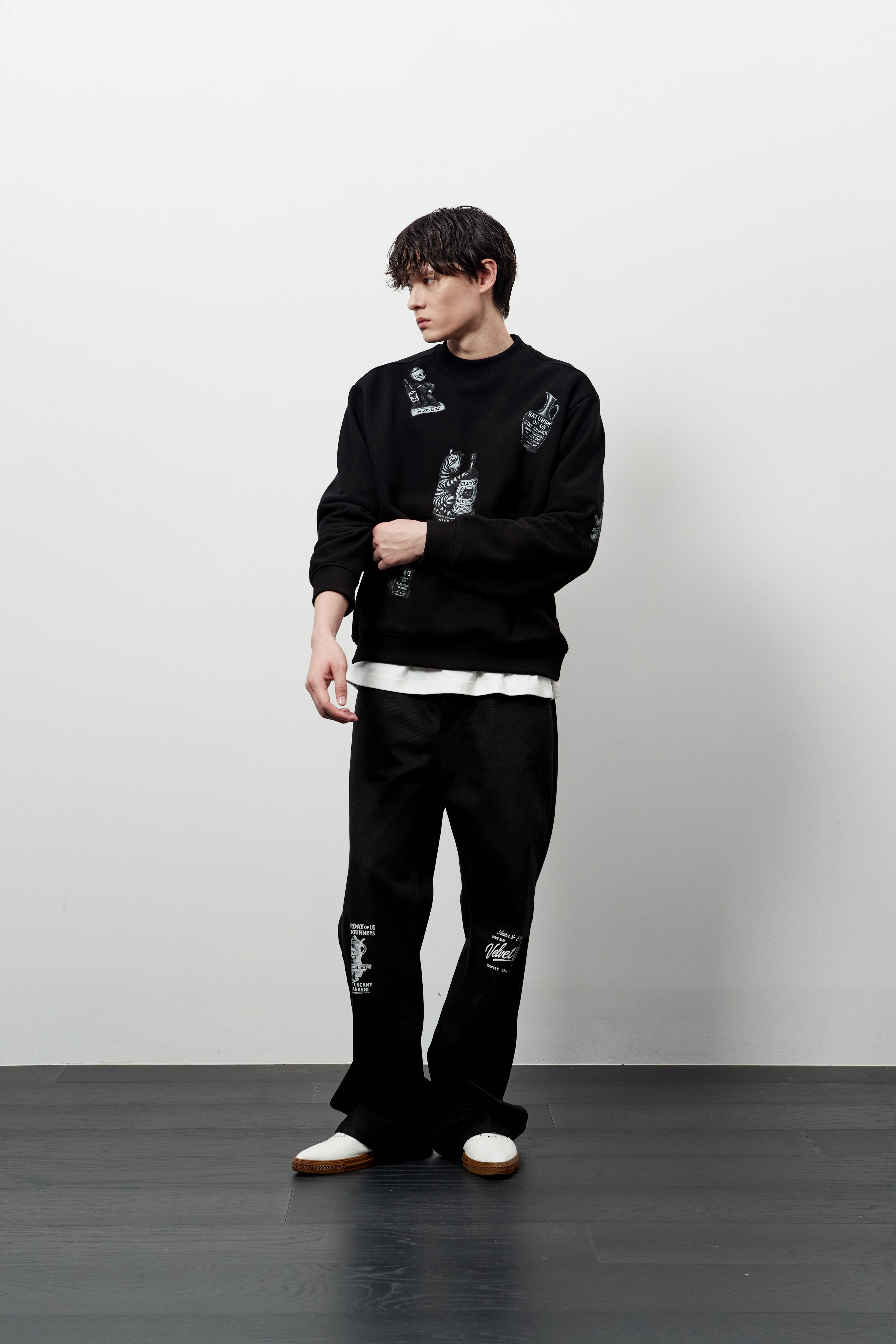 Stu - Printing Sweatshirt (Black) product image 8 | TRAB K-Fashion Australia