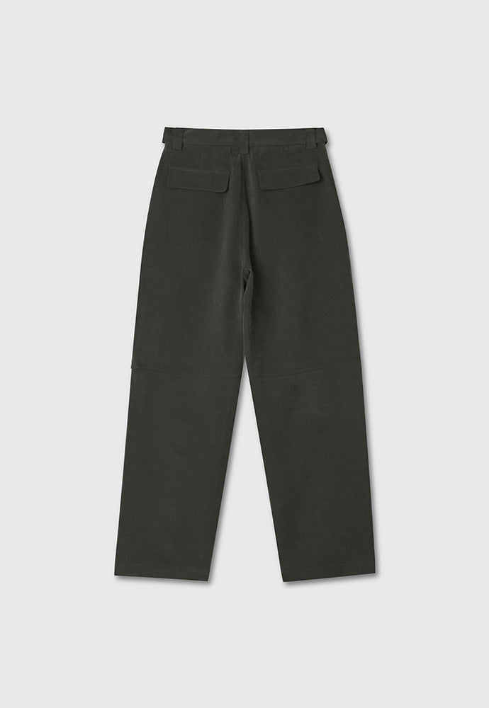 Tonywack - Drape Cupro Belted Pants (Ripe Olive) product image 7 | TRAB K-Fashion Australia