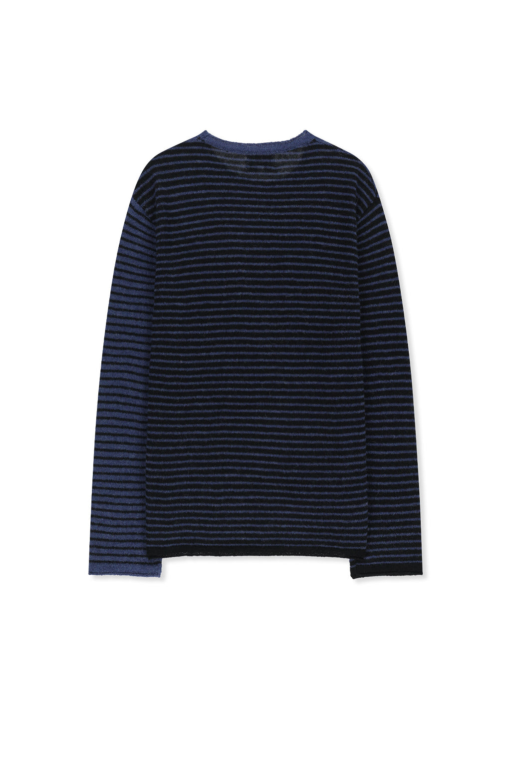 Matin Kim - Multi Stripe Alpaca Blended Knit Pullover (Blue) product image 2 | TRAB K-Fashion Australia