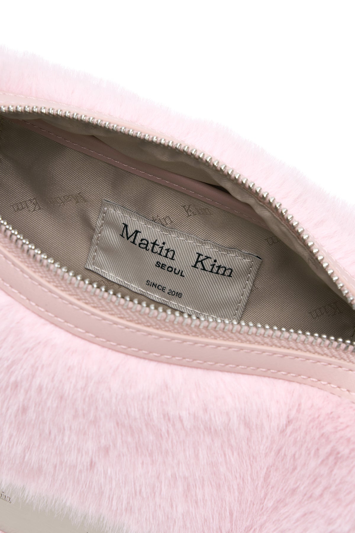 Matin Kim - Soft Fur Mini Shoulder Bag (Pink) product image 4 | TRAB K-Fashion Australia