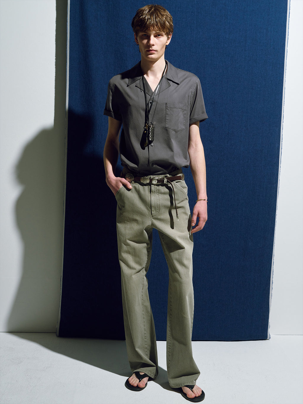 Tonywack - Silky Cotton Bowling Shirt (Anthracite) product image 10 | TRAB K-Fashion Australia