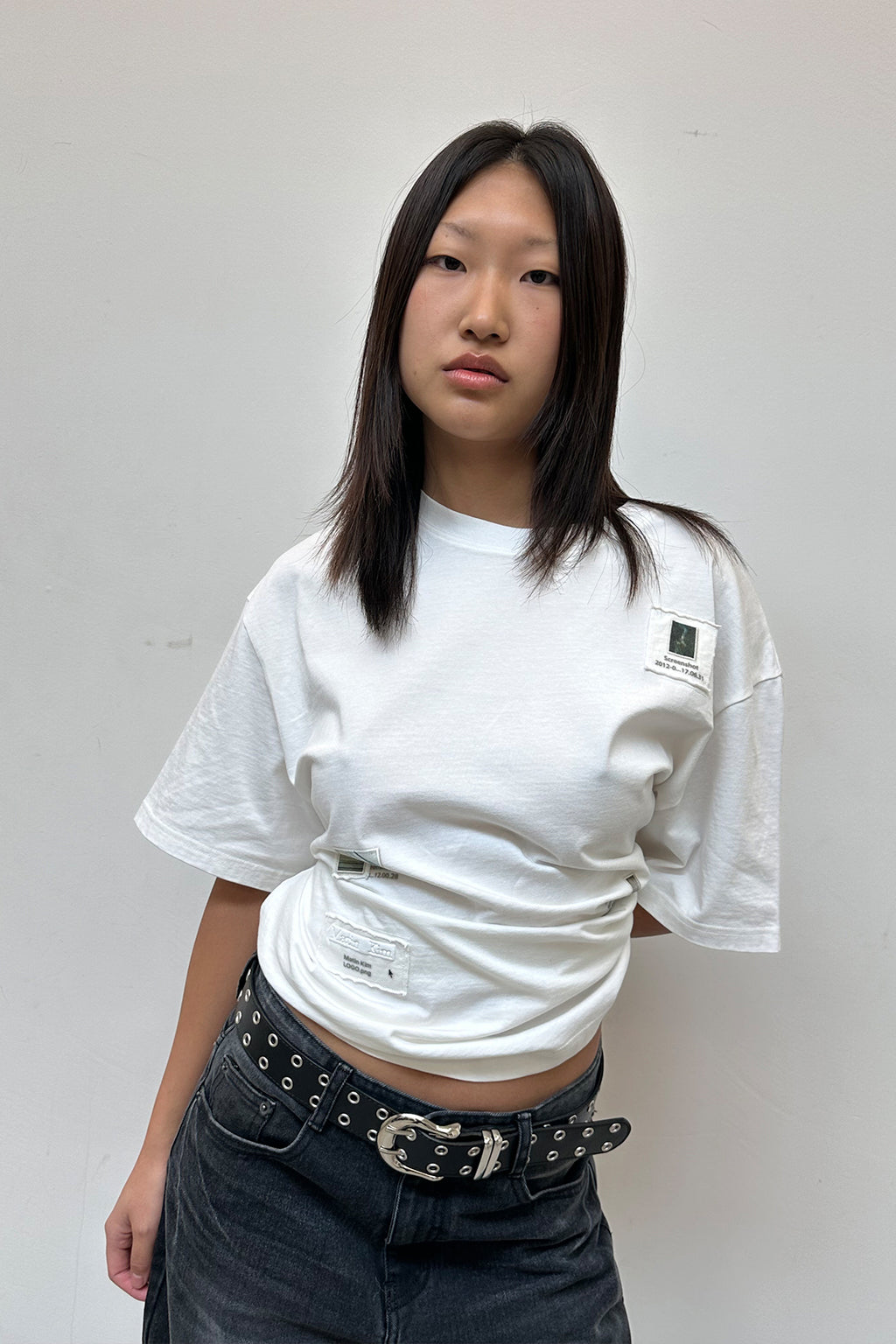 Matin Kim - Photo Patchwork Collage Top (White) product image 6 | TRAB K-Fashion Australia