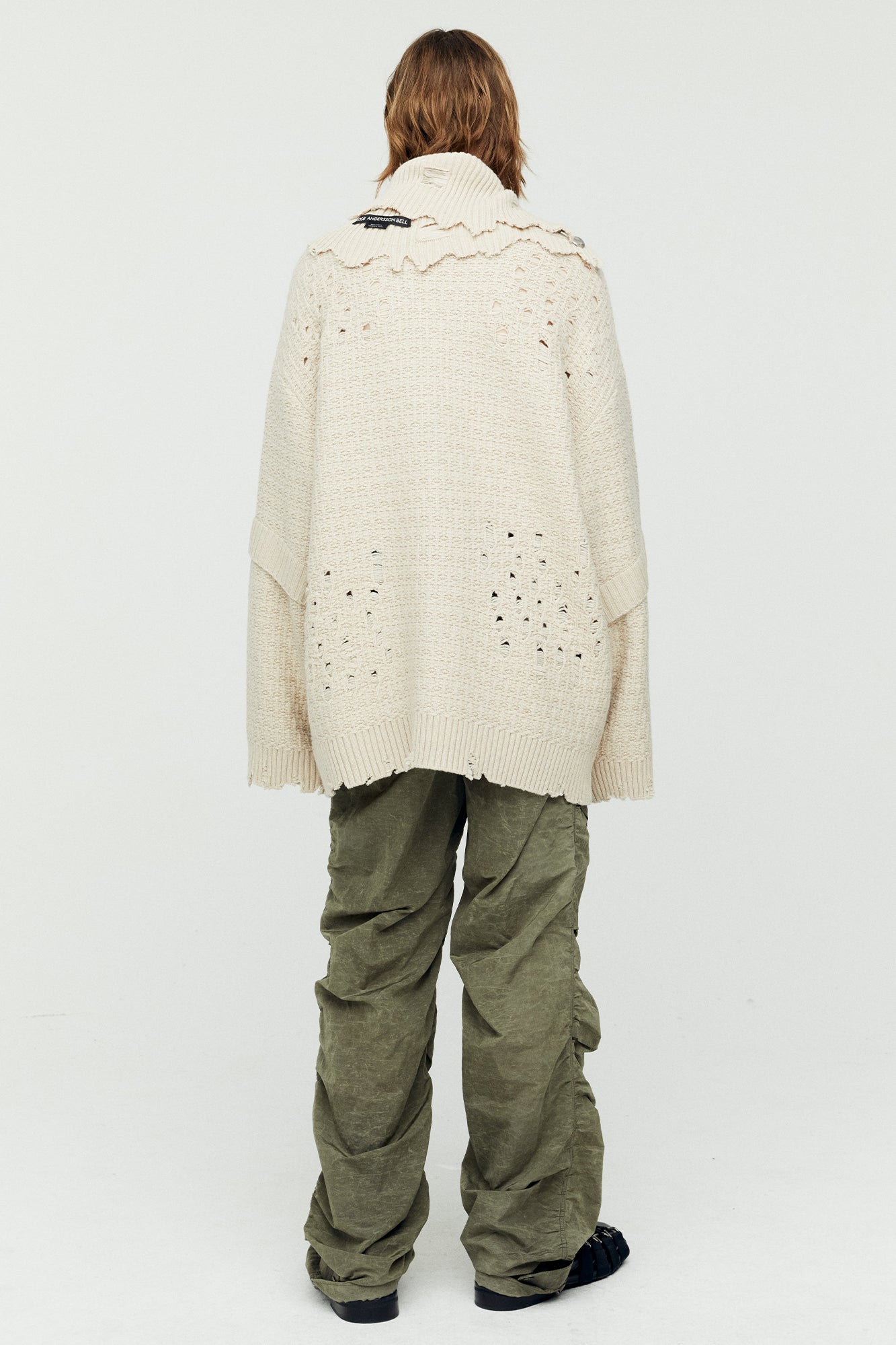 Andersson Bell - Roghen Wool Long Cardigan (Ecru) product image 2 | TRAB K-Fashion Australia