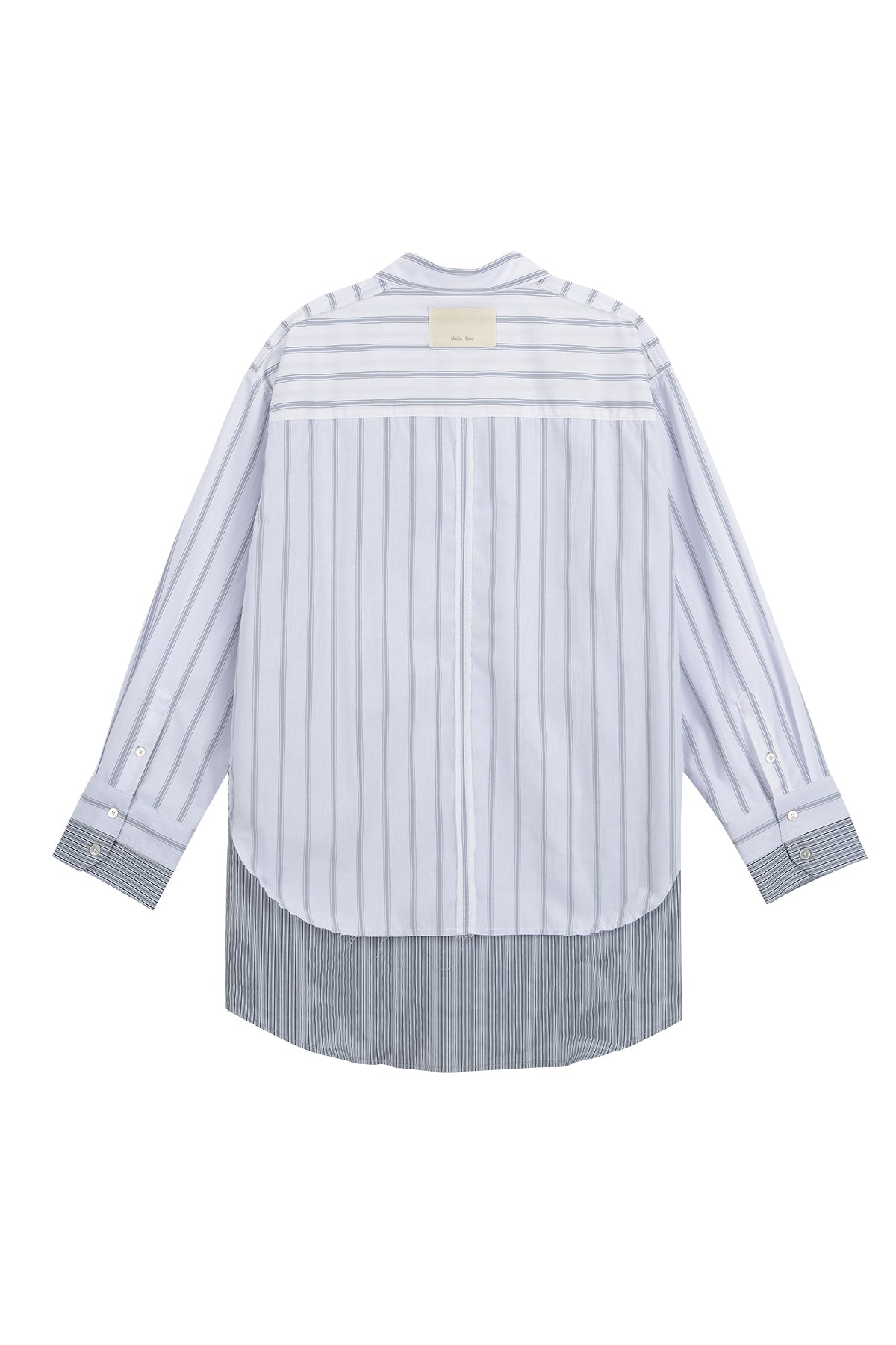 Matin Kim - Double Layers Stripe Shirt (Grey) product image 2 | TRAB K-Fashion Australia