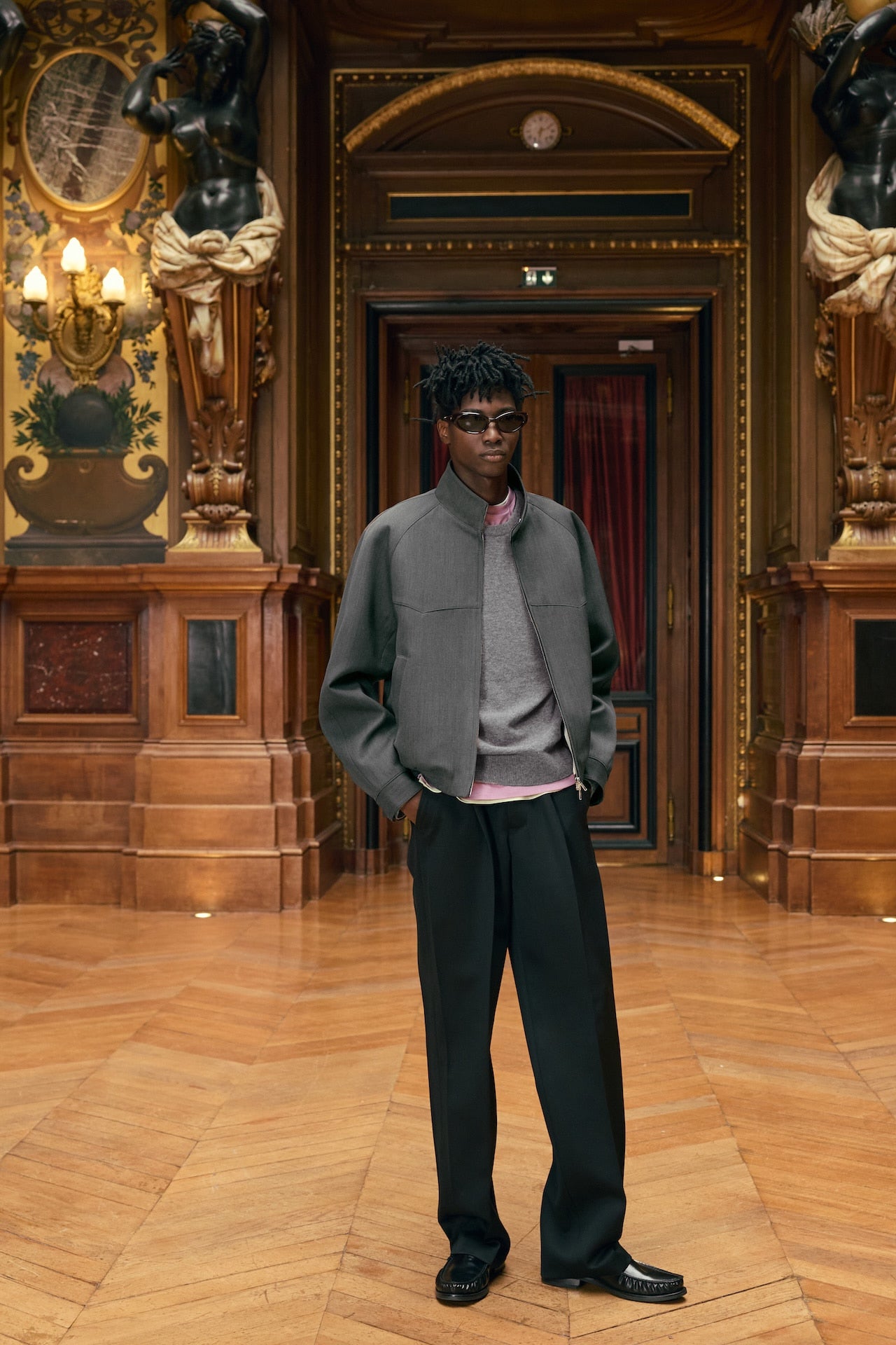 STU - High Neck Zip-up Wool Jacket (Grey) product image 6 | TRAB K-Fashion Australia