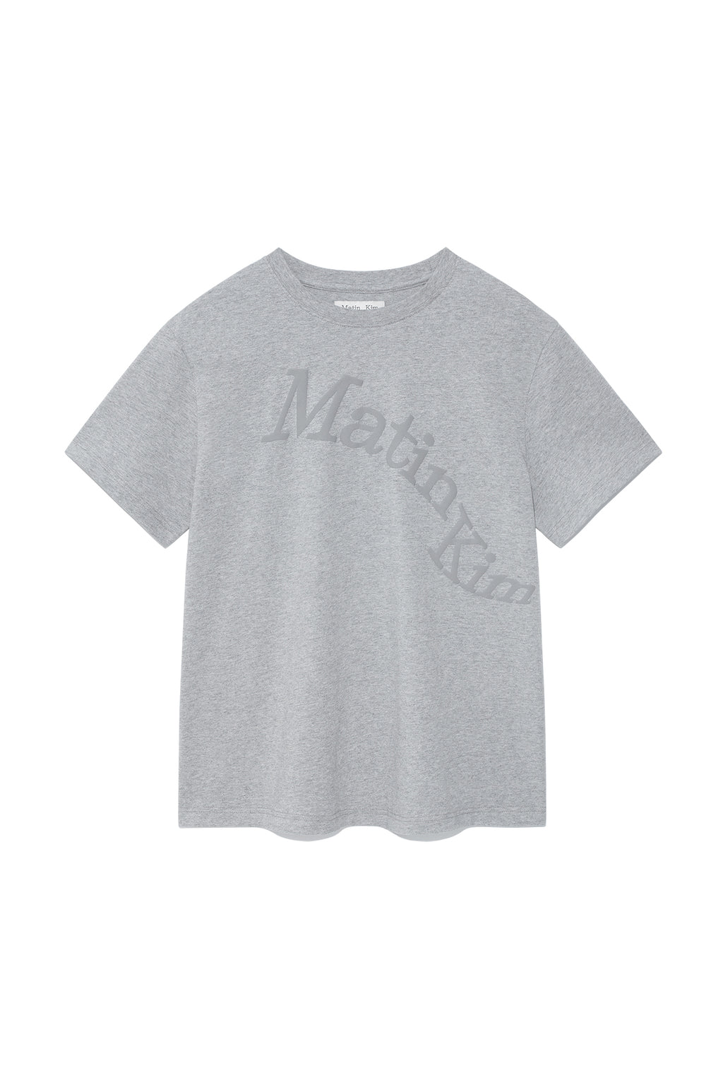 Matin Kim - Matin Wave Printing Logo Top (Grey) product image 1 | TRAB K-Fashion Australia