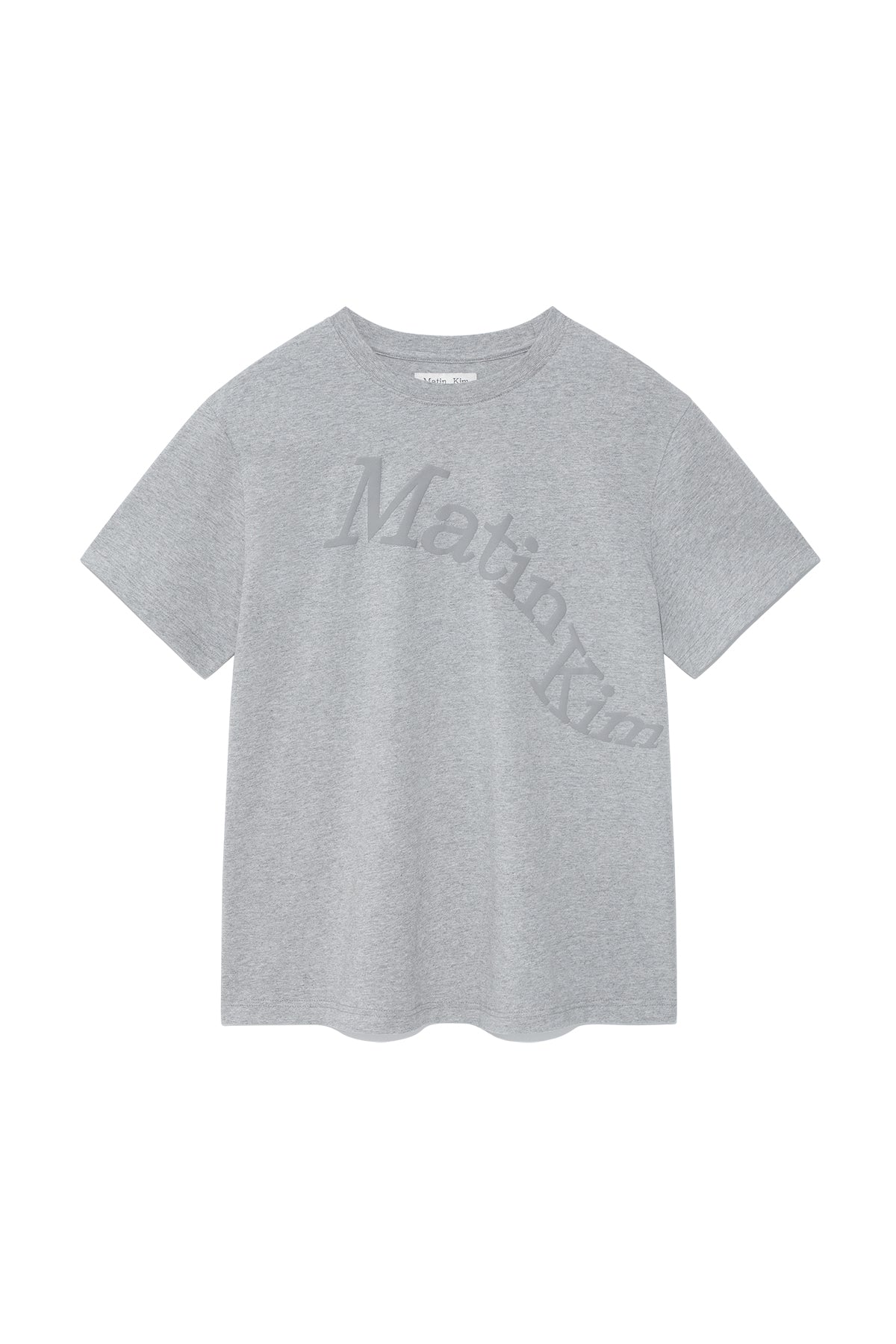 Matin Kim - Matin Wave Printing Logo Top (Grey) product image 1 | TRAB K-Fashion Australia