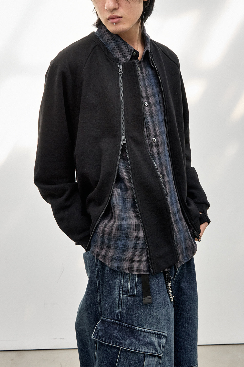 Hatchingroom - Dual Zip Cardigan (Black) product image 12 | TRAB K-Fashion Australia