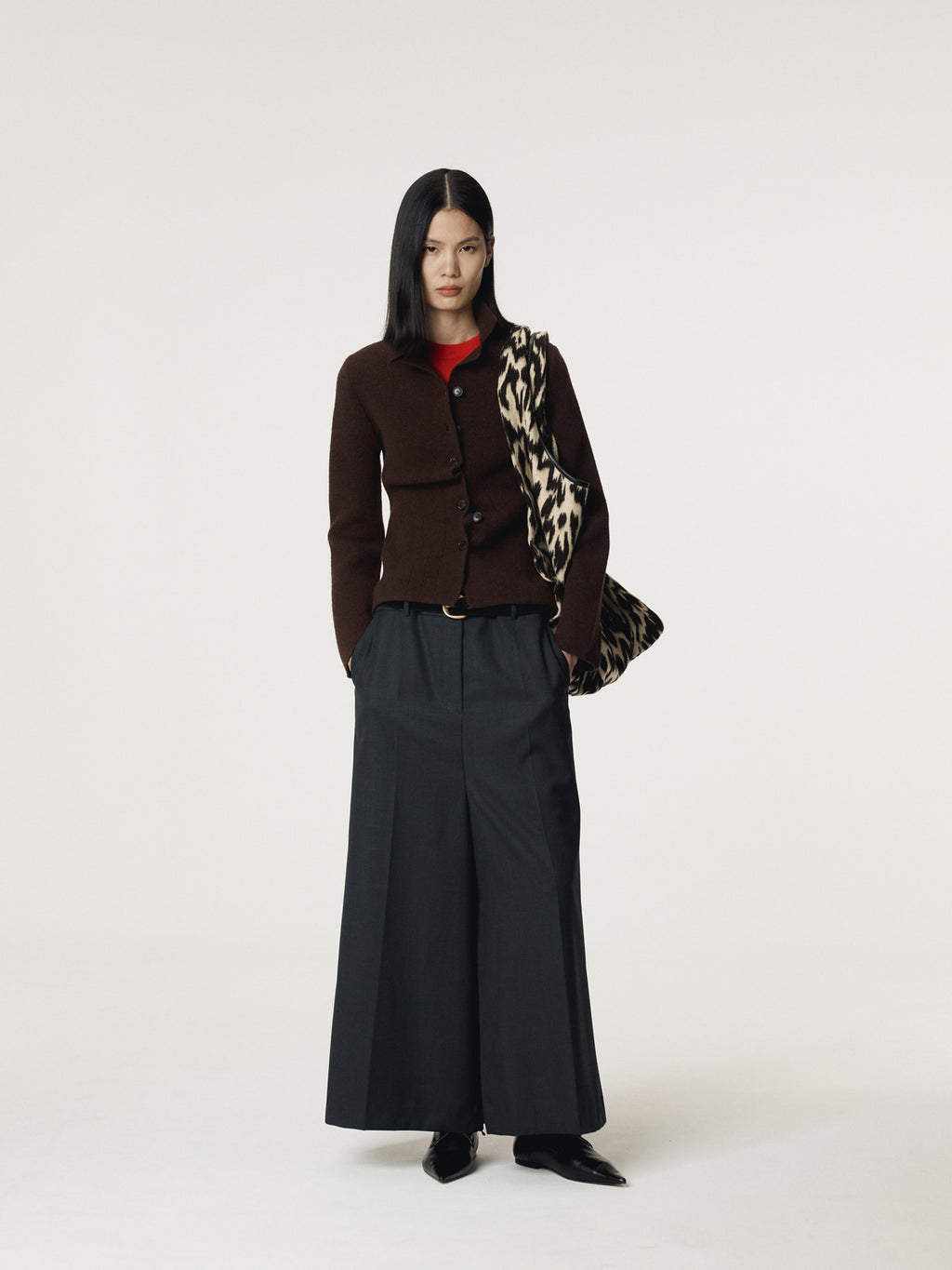 Recto - Button Up Knit Cardigan (Vintage Brown) product image 2 | TRAB K-Fashion Australia