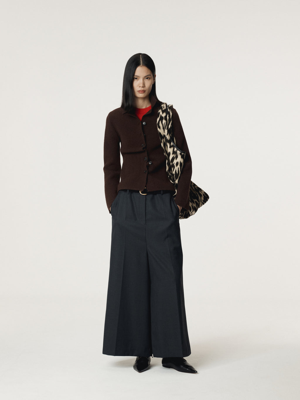 Recto - Button Up Knit Cardigan (Vintage Brown) product image 2 | TRAB K-Fashion Australia