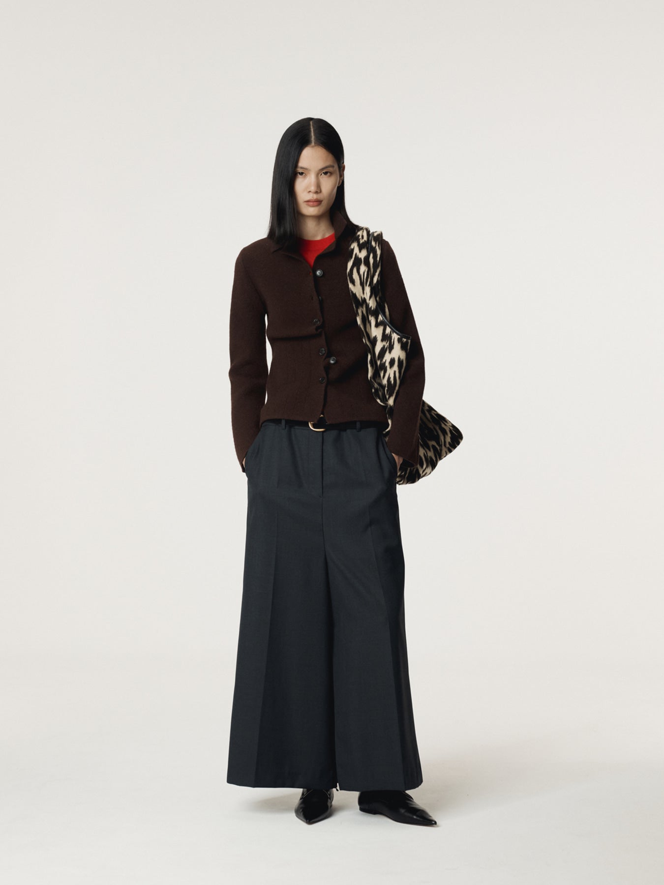 Recto - Button Up Knit Cardigan (Vintage Brown) product image 2 | TRAB K-Fashion Australia