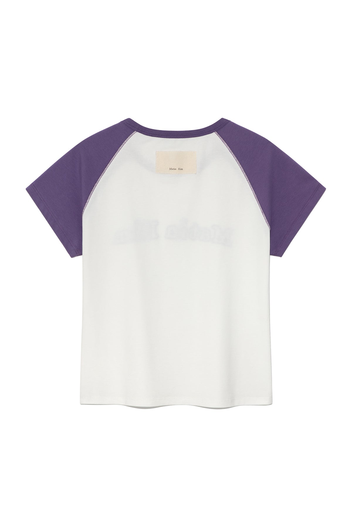 Matin Kim - Flower Stitch Raglan Logo Top (Purple) product image 2 | TRAB K-Fashion Australia