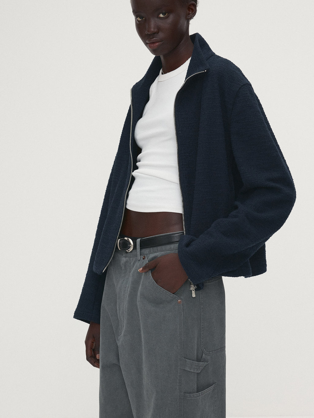 Tonywack - Washed Cotton Wide-Leg Work Pants (Rhino) product image 4 | TRAB K-Fashion Australia