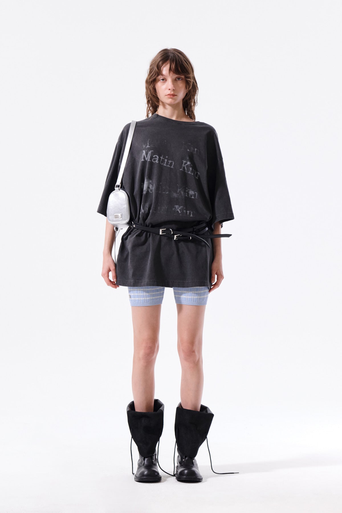 Matin Kim - Stripe Knit Shorts (Light Blue) product image 10 | TRAB K-Fashion Australia