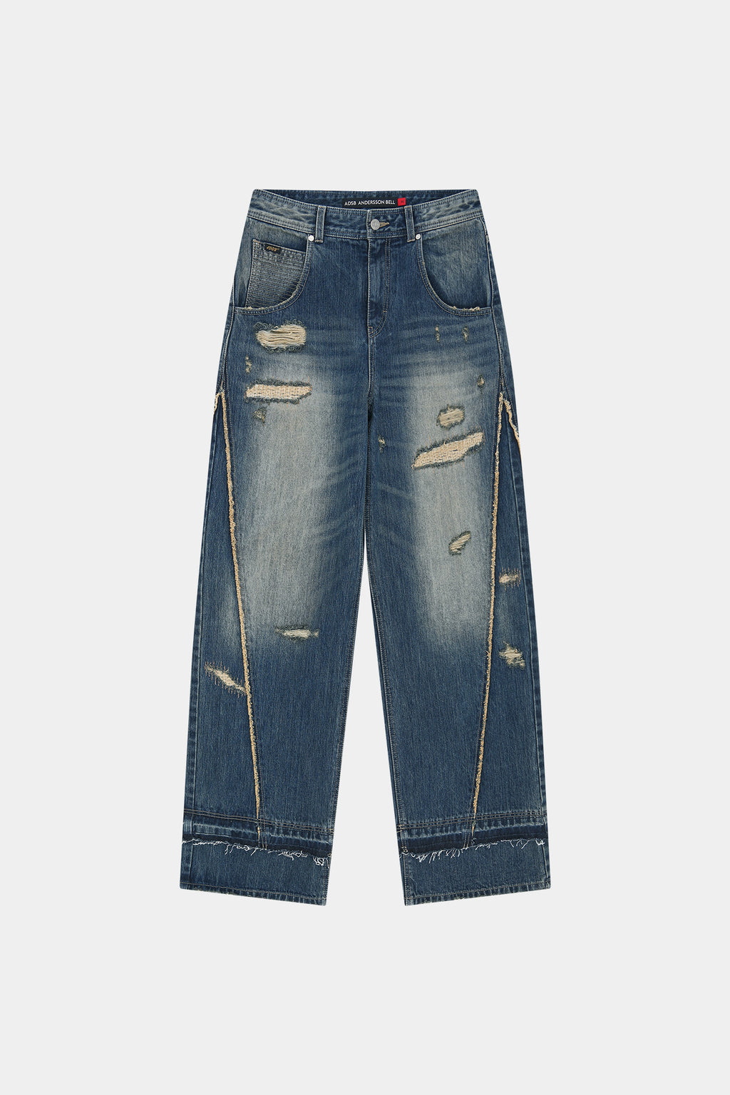 Andersson Bell - Layered Wide Jeans (blue) (Blue) product image 8 | TRAB K-Fashion Australia