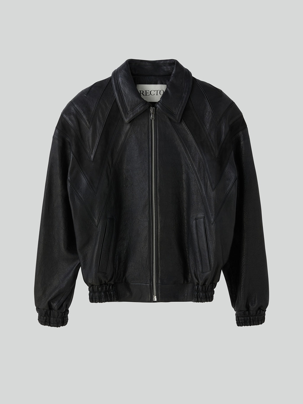 Recto - 70S Lucas Leather Bomber Jumper (Black) product image 1 | TRAB K-Fashion Australia