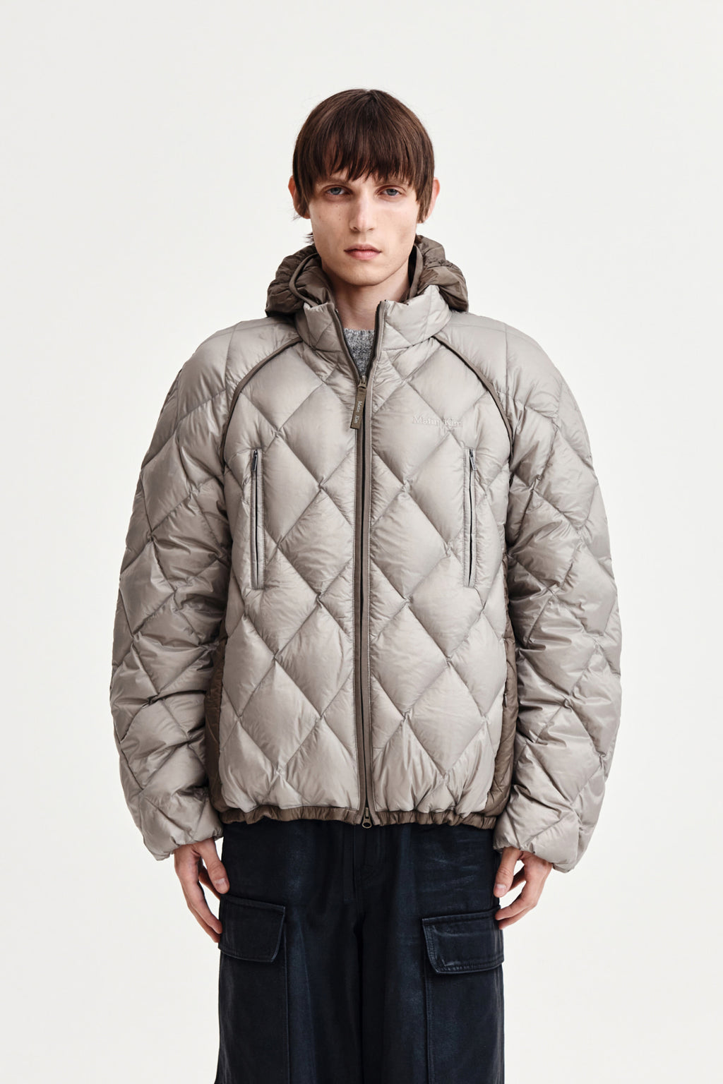 Matin Kim - Quilting Hoody Lightweight Jumper (down Blended) (Beige) product image 10 | TRAB K-Fashion Australia