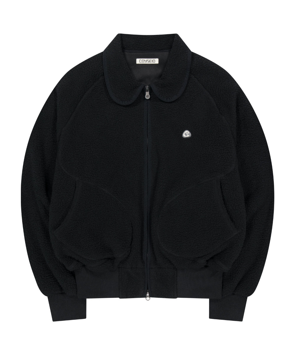 Coyseio - Round Collar Fleece Jacket (Black) product image 7 | TRAB K-Fashion Australia
