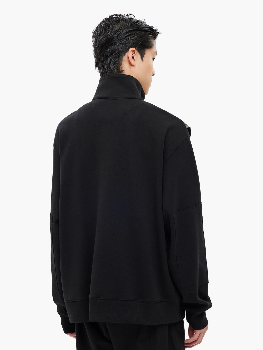Jiyong Kim - Sun-Bleached Half Zip Sweatshirt (Black) product image 8 | TRAB K-Fashion Australia