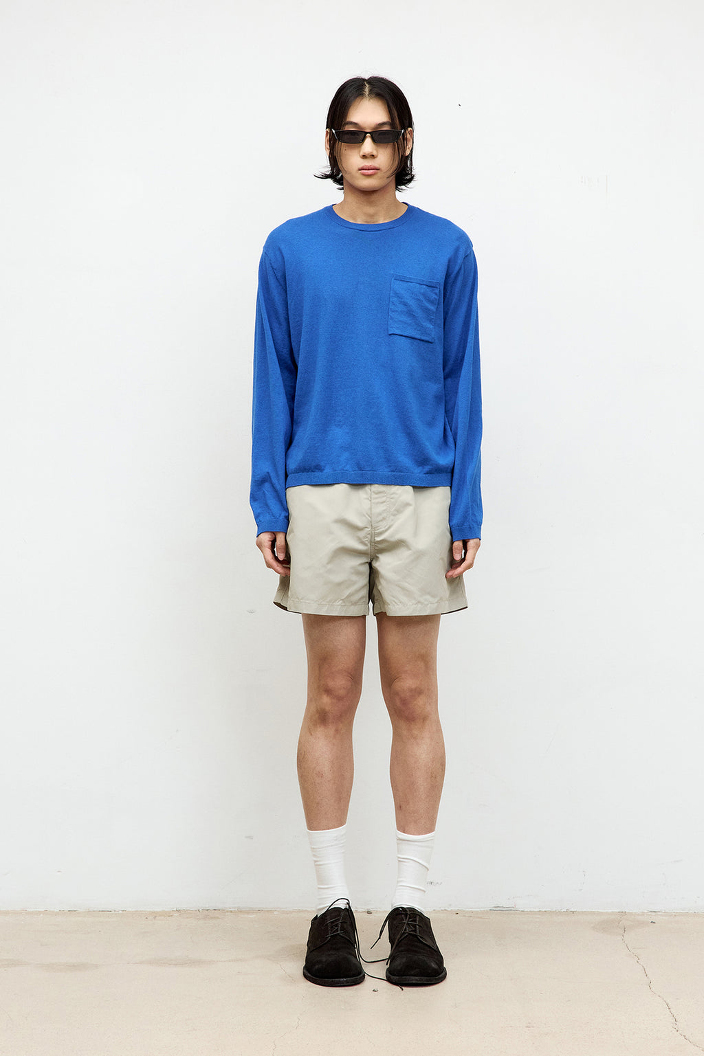 Coor - Light Cashmere-Blend Crewneck Sweater (Marine Blue) product image 2 | TRAB K-Fashion Australia