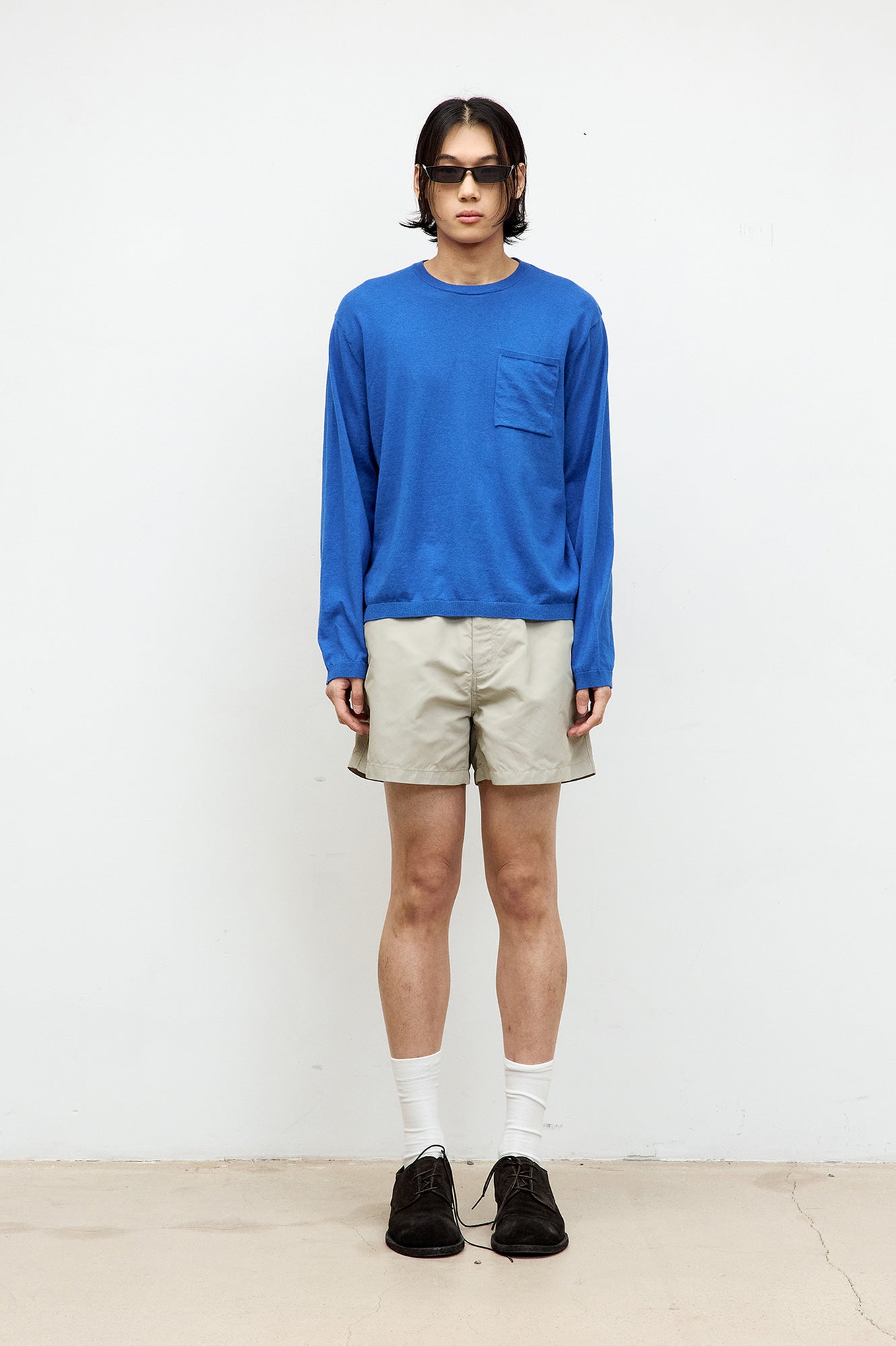 Coor - Light Cashmere-Blend Crewneck Sweater (Marine Blue) product image 2 | TRAB K-Fashion Australia