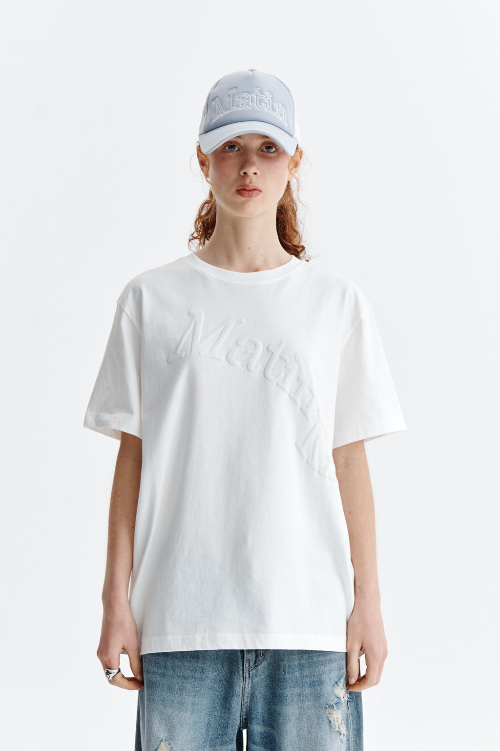 Matin Kim - Matin Wave Printing Logo Top (White) product image 11 | TRAB K-Fashion Australia