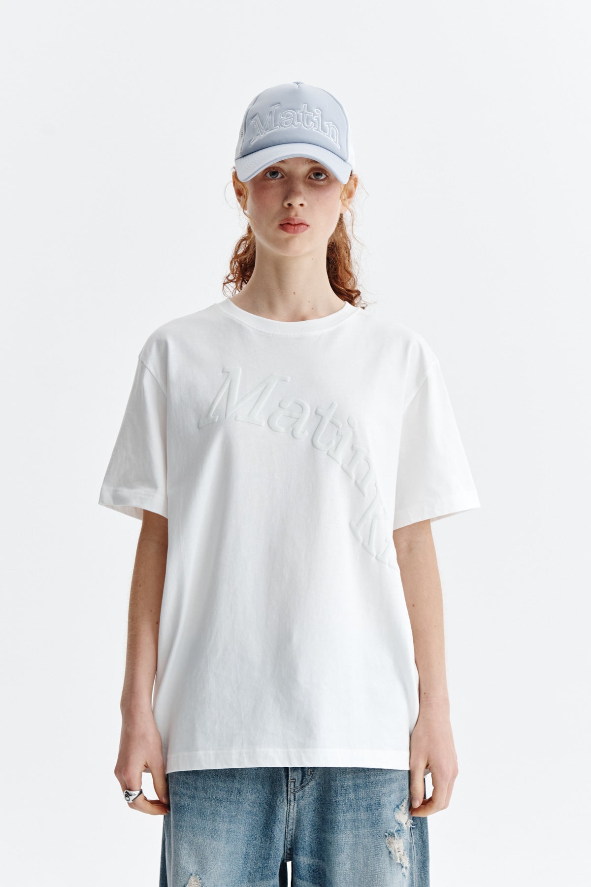 Matin Kim - Matin Wave Printing Logo Top (White) product image 11 | TRAB K-Fashion Australia