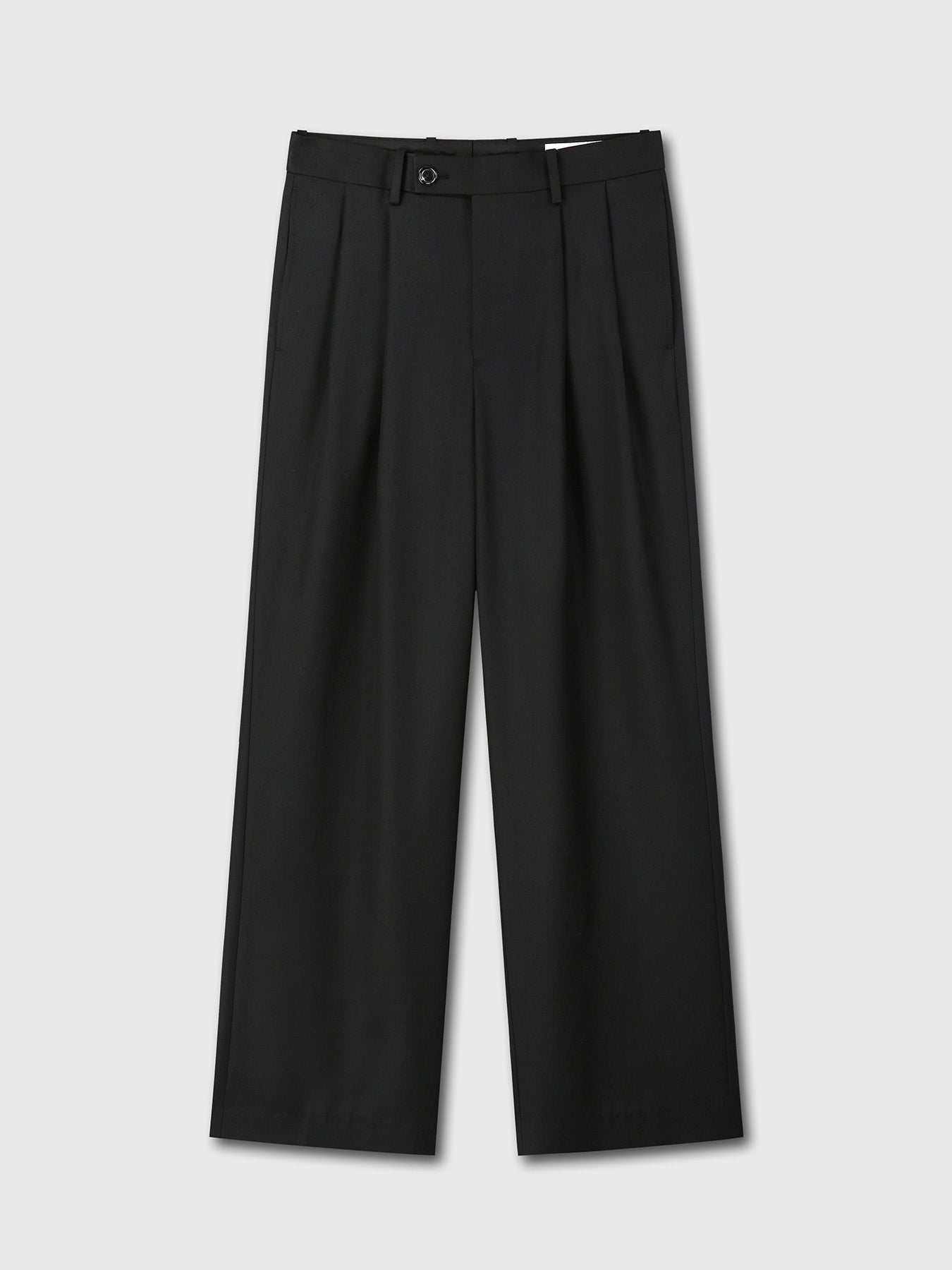 Tonywack - Wool Twill Pleated Wide Trousers (Black) product image 6 | TRAB K-Fashion Australia