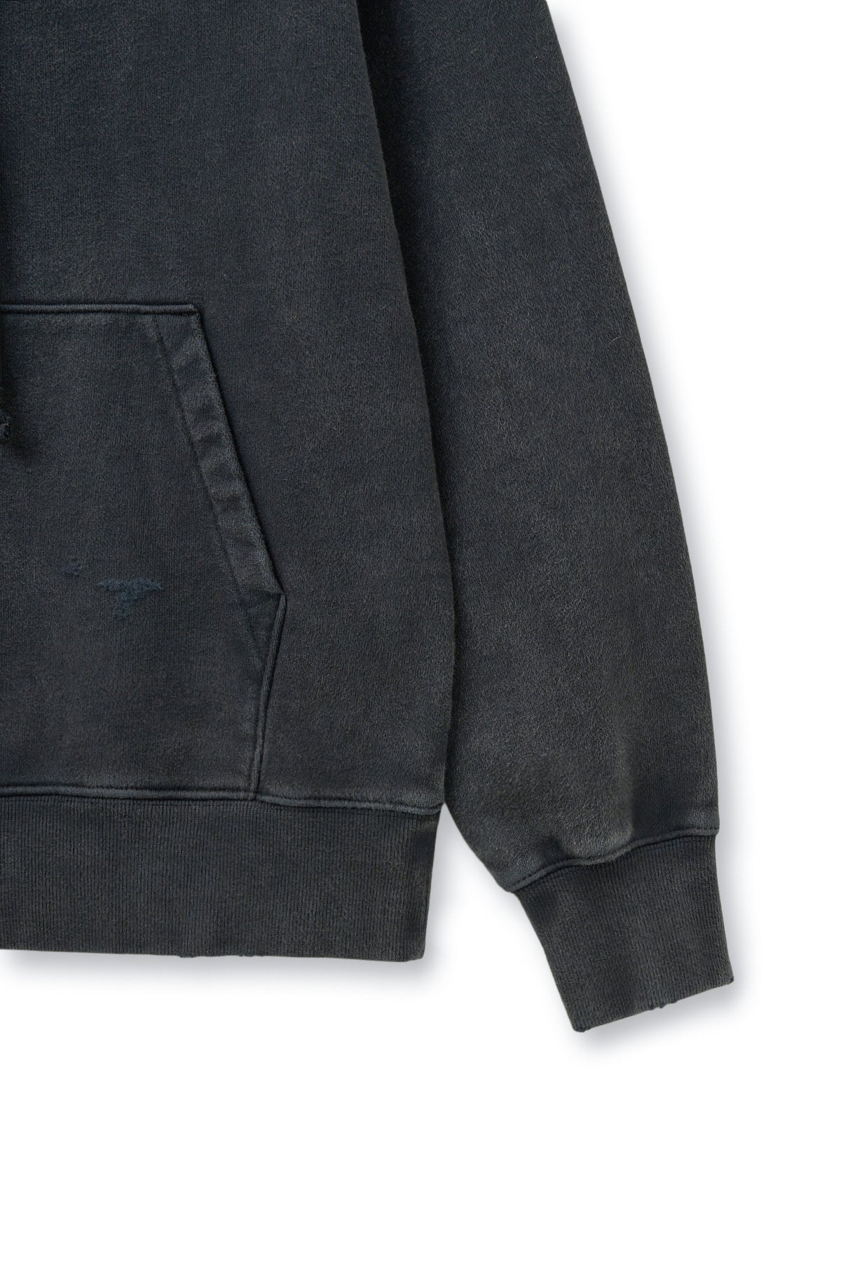 Matin Kim - Vintage Color Dying Logo Hoody (Charcoal) product image 4 | TRAB K-Fashion Australia