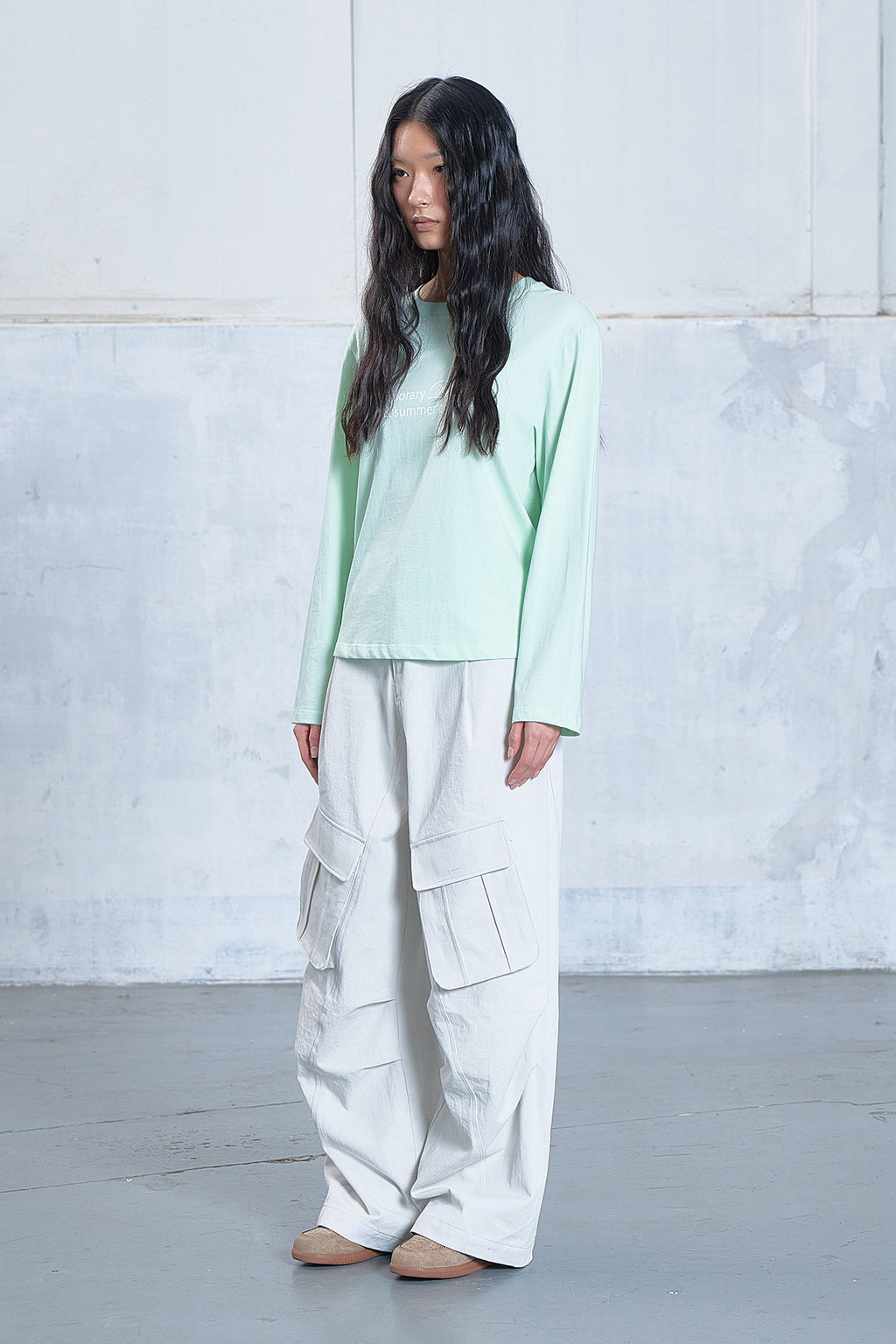Deinet - Washing Cargo Double Pants (Ivory) product image 2 | TRAB K-Fashion Australia