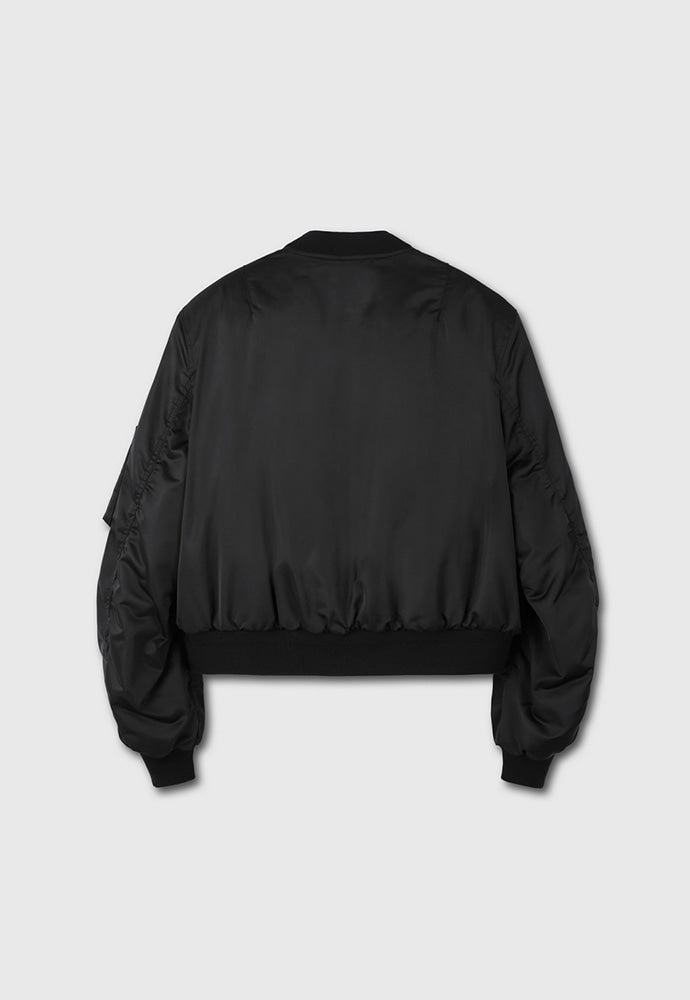 Tonywack - Recycled-Polyester Cropped Padded Bomber (Black) product image 9 | TRAB K-Fashion Australia