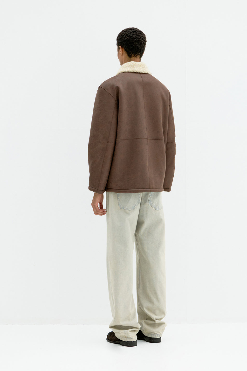 Coor - Linking Binding Fake Shearling Half Coat (Brown) product image 4 | TRAB K-Fashion Australia