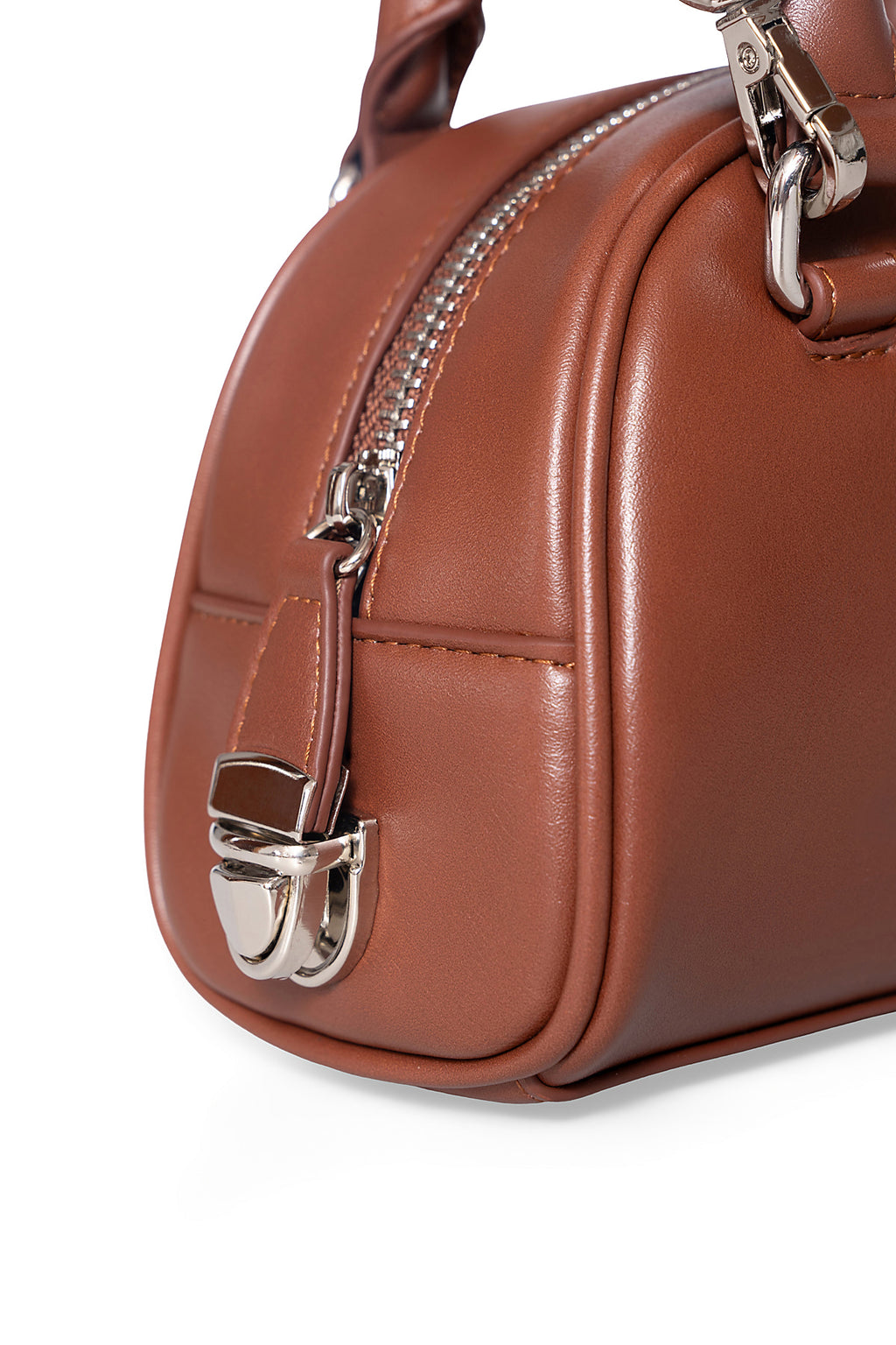Matin Kim - Halfmoon Baby Bowling Bag (Brown) product image 4 | TRAB K-Fashion Australia