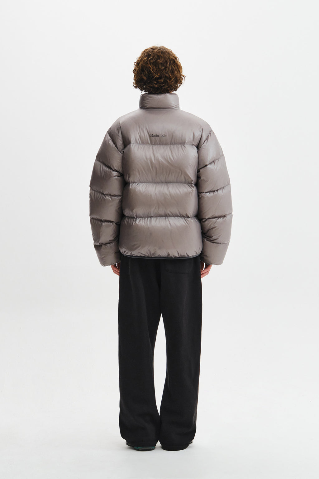 Matin Kim - Icon Logo Down Jumper (Light Grey) product image 10 | TRAB K-Fashion Australia