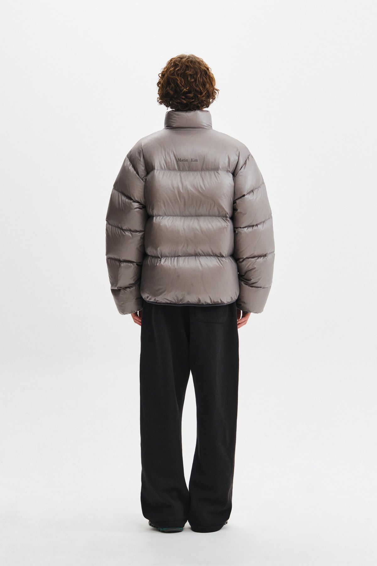 Matin Kim - Icon Logo Down Jumper (Light Grey) product image 10 | TRAB K-Fashion Australia