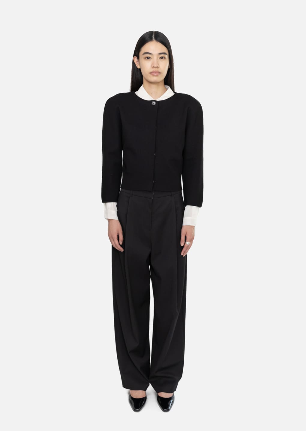 Amomento - wide tuck pants (Black) product image 2 | TRAB K-Fashion Australia