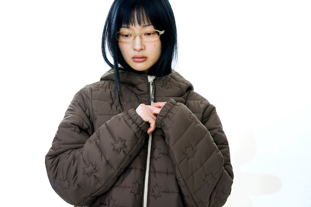 Coyseio - Fluffy Light Padded Jacket (Brown) product image 4 | TRAB K-Fashion Australia