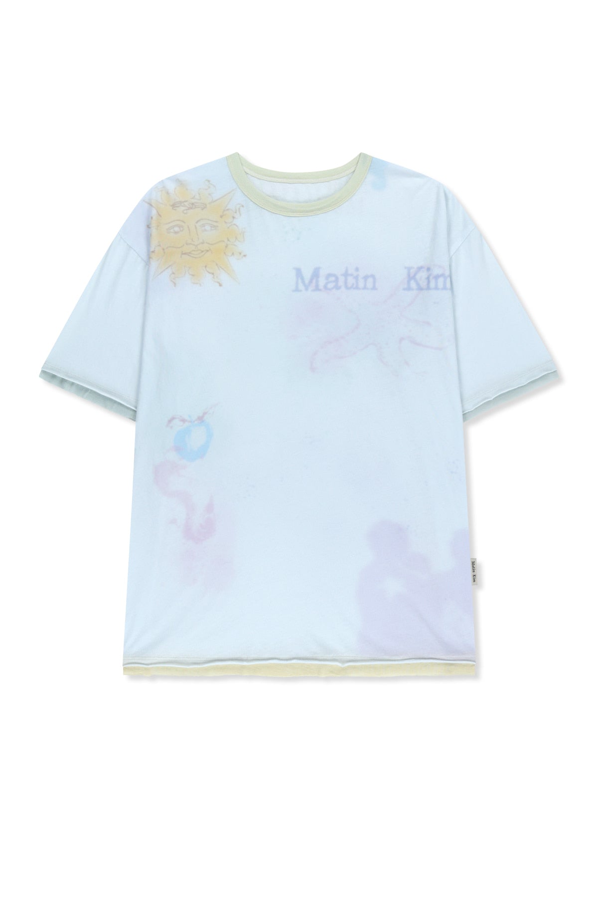 Matin Kim - Sketch Graffiti Over Fit Top (Light Blue) product image 1 | TRAB K-Fashion Australia