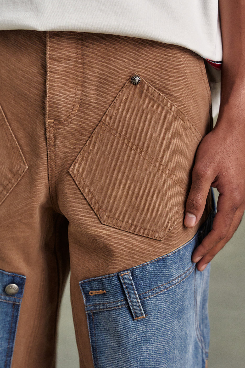 Andersson Bell - Unisex Re-Make Carpenter Jeans (Brown/Blue) product image 4 | TRAB K-Fashion Australia