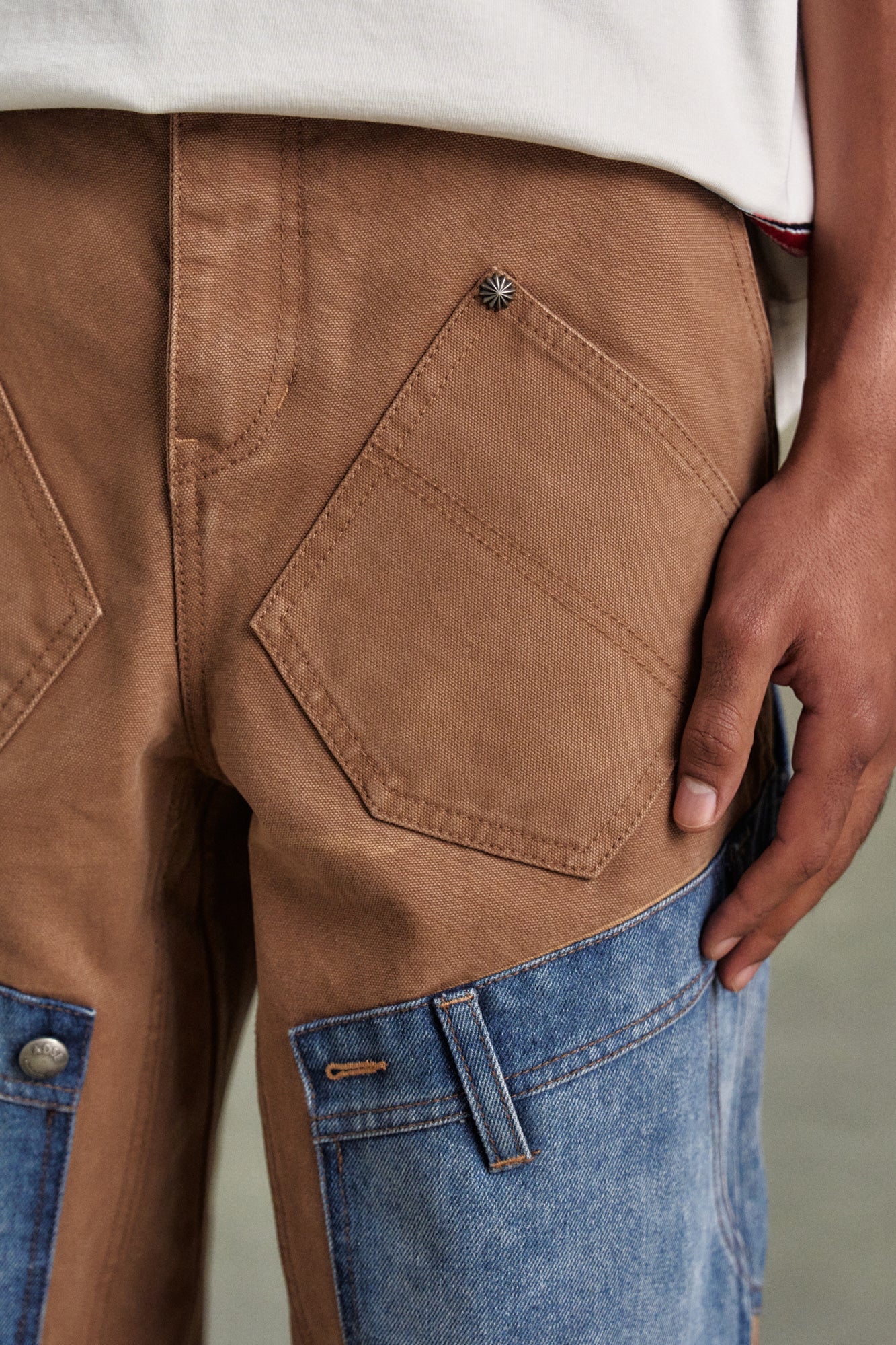 Andersson Bell - Unisex Re-Make Carpenter Jeans (Brown/Blue) product image 4 | TRAB K-Fashion Australia