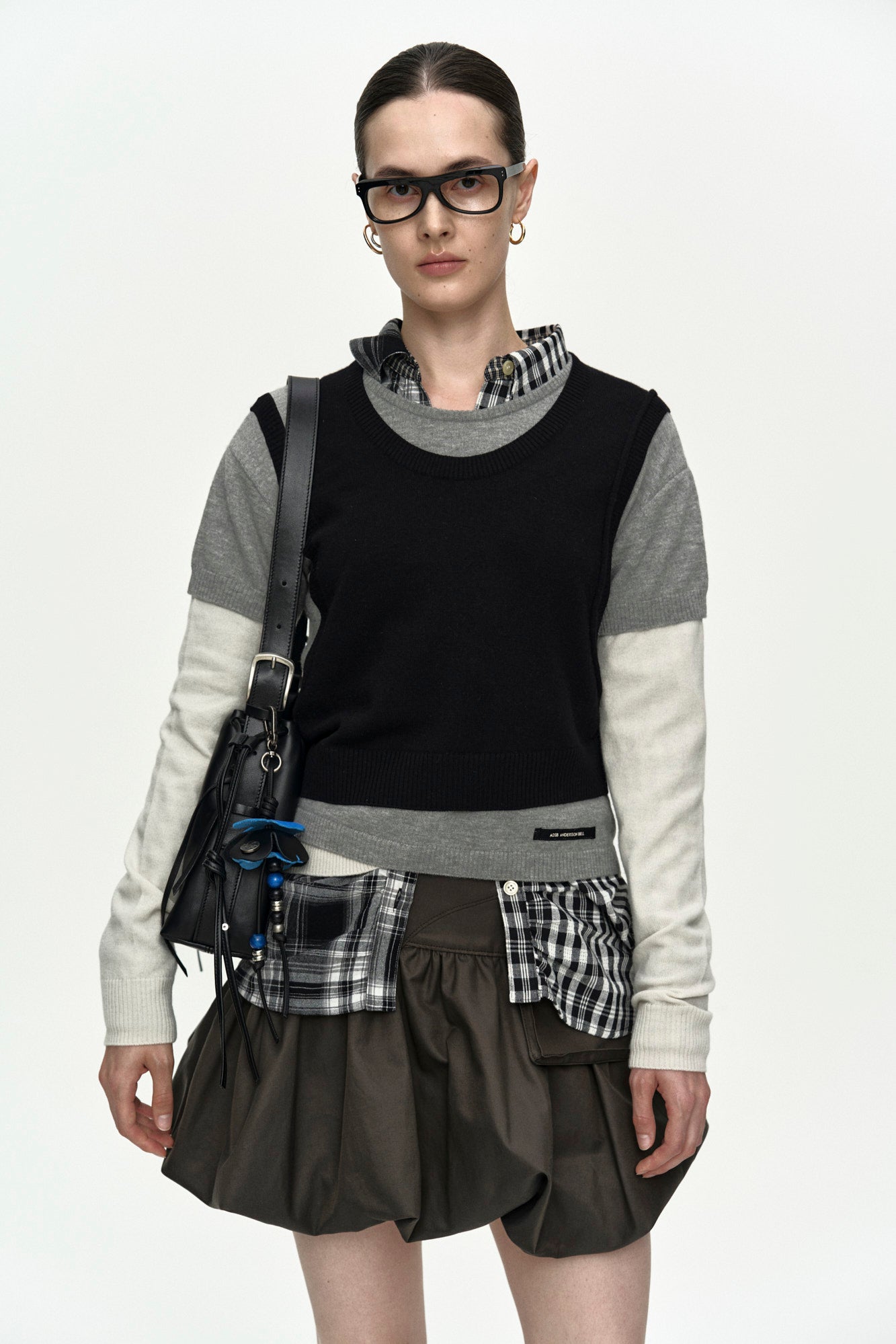 Andersson Bell - Tres Over Layered Sweater (Black) product image 9 | TRAB K-Fashion Australia
