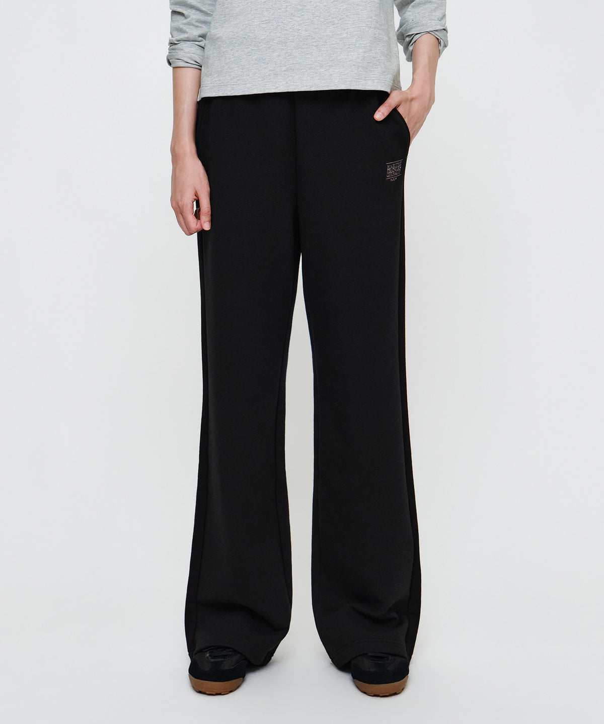 Marithe & Francois Girbaud - Classic Logo Sweat Pants (Black) product image 1 | TRAB K-Fashion Australia
